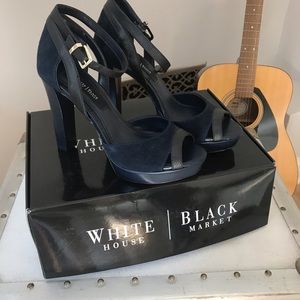 WHBM platform shoe. Size 6. New in Box. Officer Blue.
